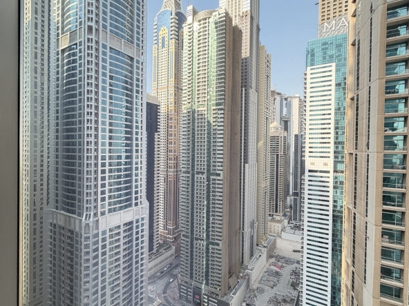 High-floor city view from Marina Gate 1 apartment in Dubai Marina